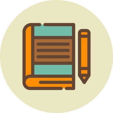 kitap simgesi modern vektör illüstrasyonu