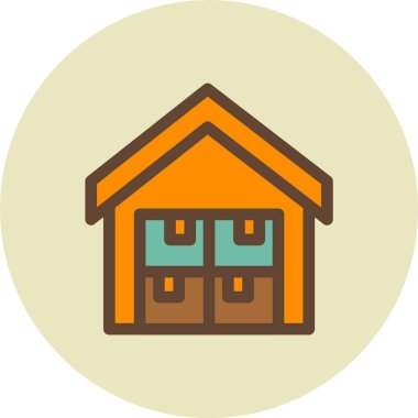 Eve. Web simgesi basit illüstrasyon