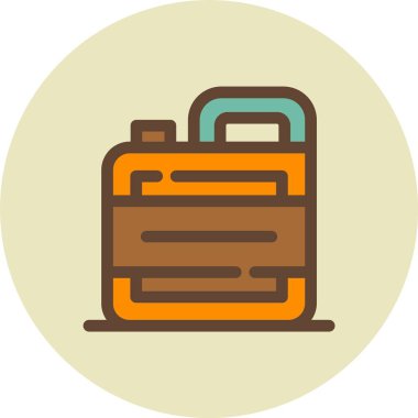 sırt çantası simgesi vektör illüstrasyonu