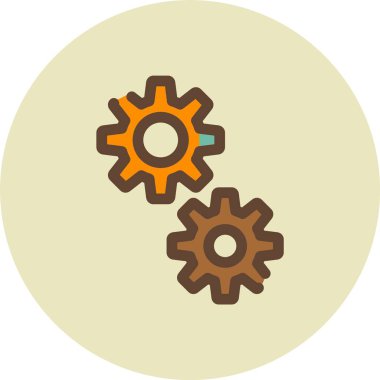 Modern dişli simgesinin vektör çizimi