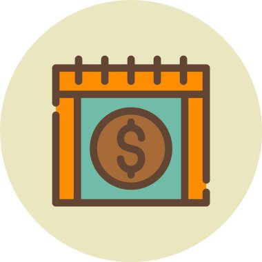 Takvim simgesi vektör illüstrasyonu