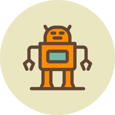 robot ikon vektör illüstrasyonu