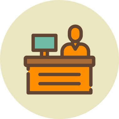 ofis masası vektör simgesi