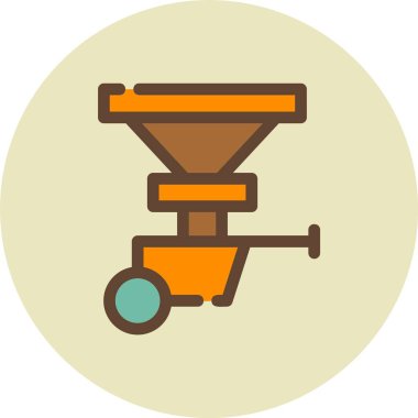 Kahve makinesi. Web simgesi vektör illüstrasyonu