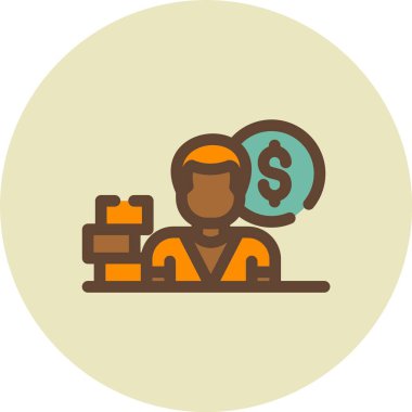 business man with laptop icon, vector illustration