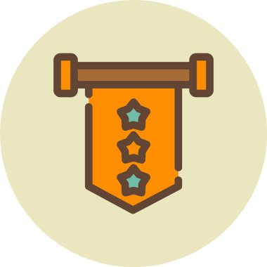 Madalya ikonunun vektör illüstrasyonu