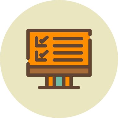 Bir bilgisayar simgesinin vektör illüstrasyonu