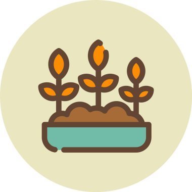 Çiçek ikonlu bir kaktüsün vektör çizimi