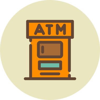 ATM kutsal kişilerin resmi, vektör çizim