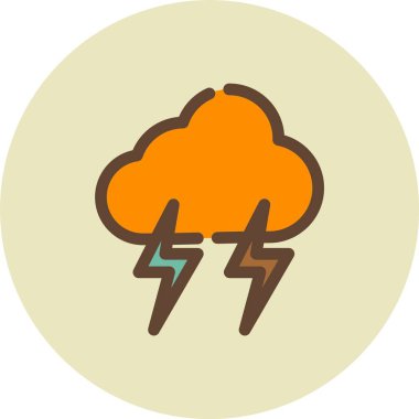 güzel fırtına vektör simgesi