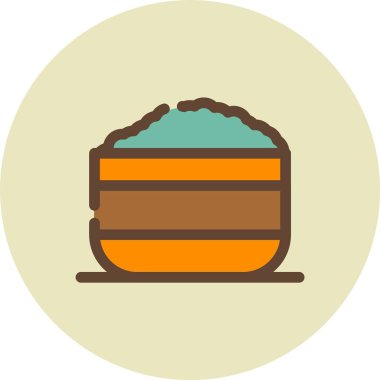 Vektör yiyecek ve sağlık simgesi