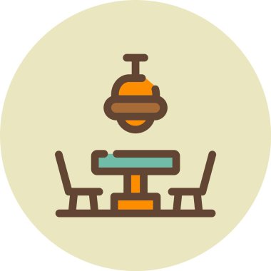 Masa. Web simgesi basit illüstrasyon