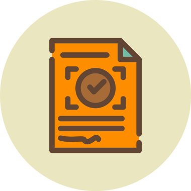 İşaretleme simgesi vektör illüstrasyonunu kontrol et