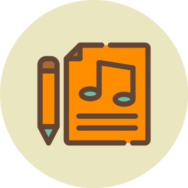 Müzik. Web simgesi basit illüstrasyon