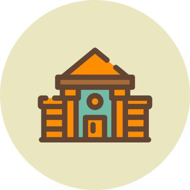 bina simgesi, vektör illüstrasyonu