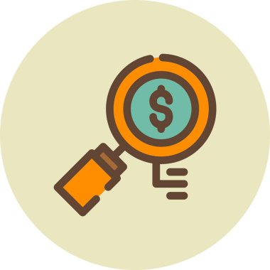 Dollar Düz vektör simgesi kolayca değiştirilebilir ya da düzenlenebilir