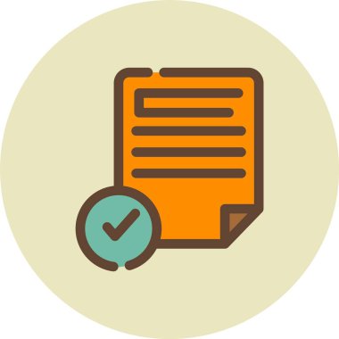 Kontrol listesi simgesi vektör illüstrasyonu