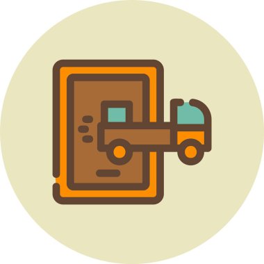 araba servisi simgesi, vektör illüstrasyonu