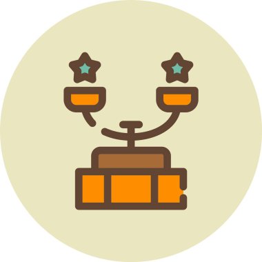 Şirin bir çizgi film simgesinin vektör çizimi