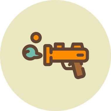 silah simgesi, vektör illüstrasyonu