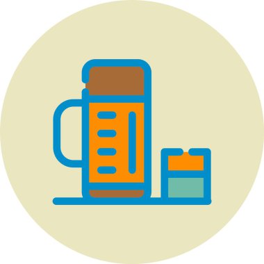 Kahve. Web simgesi basit illüstrasyon