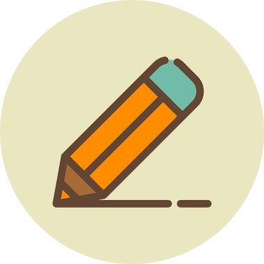 Kalem vektörü simge tasarımı çizimi çizimi