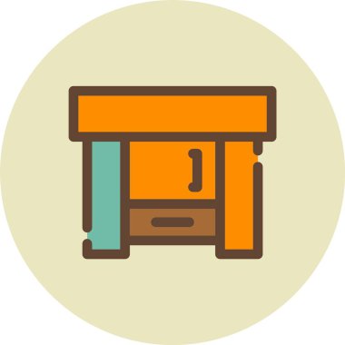 mobilya düz simgeleri web için vektör illüstrasyonuName