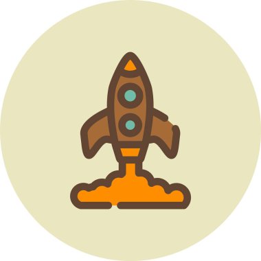 roket ikonu vektör illüstrasyonu