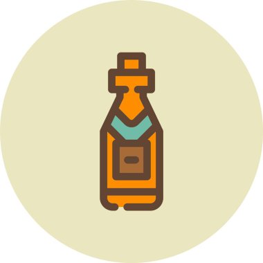 Şişe simgesinin vektör illüstrasyonu