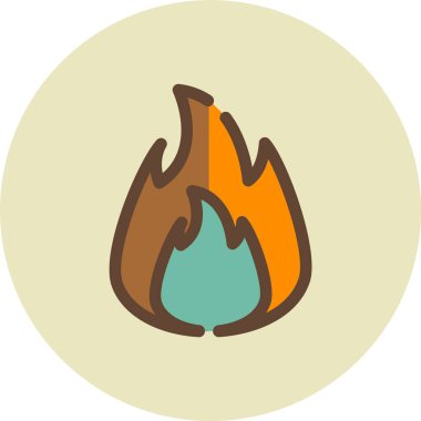 Moda Biçiminde Ateş Simgesi Ayrı Arkaplan