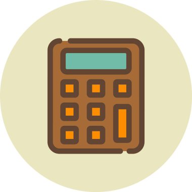 hesap makinesi simgesi vektör illüstrasyonu