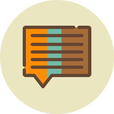 Sohbet mesajı. Basit tasarım