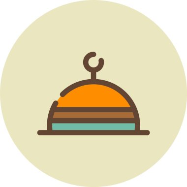 Eşsiz yiyecek ikonu vektör kabartması