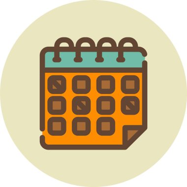 Takvim simgesi vektör illüstrasyonu