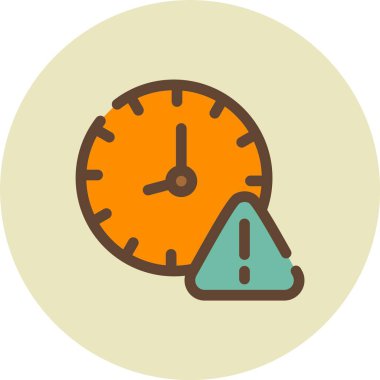 Çalar saat simgesi. Çalar saat vektör simgesi web için anahat çizimi