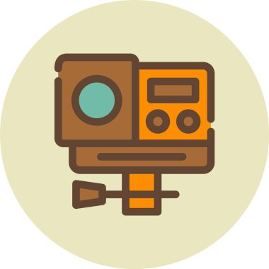 Kamera. Web simgesi basit illüstrasyon