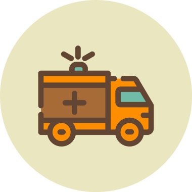 ambulans simgesi vektör illüstrasyonu