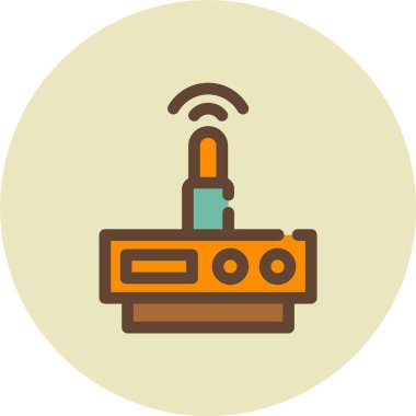 router simgesi vektör illüstrasyonu