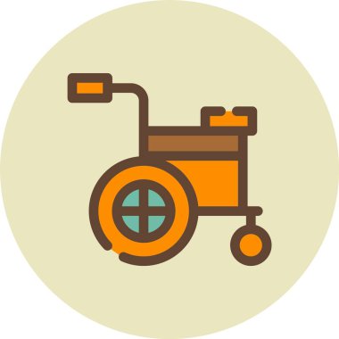 Tekerlekli. Web simgesi vektör illüstrasyonu