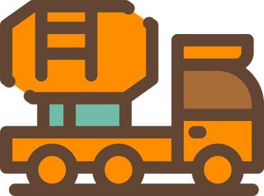 Kamyon. Web simgesi basit illüstrasyon