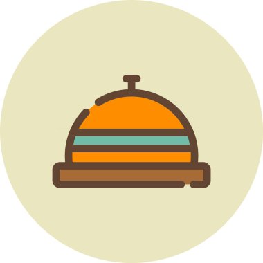 Burger düz simgesi, vektör, illüstrasyon