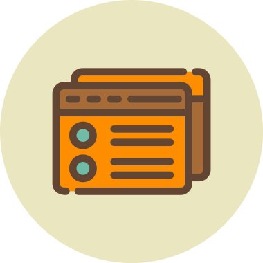 Web simgesi, vektör illüstrasyonu