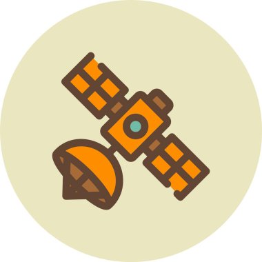 teleskop simgesi, vektör illüstrasyonu