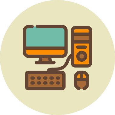 Bilgisayar. simge tasarımı, Basit Web Vektörü İllüstrasyonu