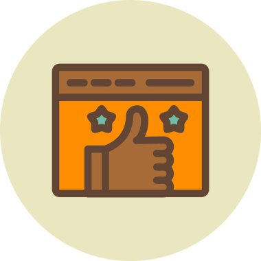 Müşteri derecelendirme renk ikonu vektörü. Müşteri derecelendirme. izole edilmiş sembol çizimi