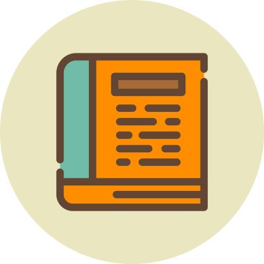 kitap web simgesi, vektör illüstrasyonu