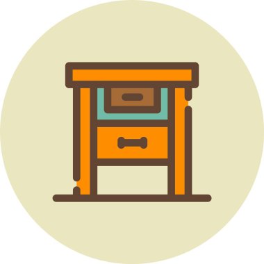 vektör ahşap kabine simgesi