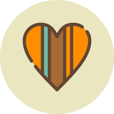 Kalp ikonu vektör illüstrasyonu