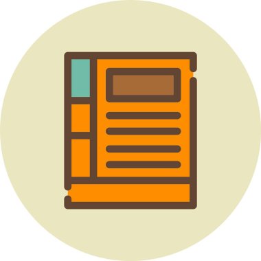 Kitap. Web simgesi basit illüstrasyon