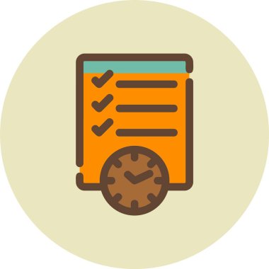 Kontrol listesi simgesi vektör illüstrasyonu